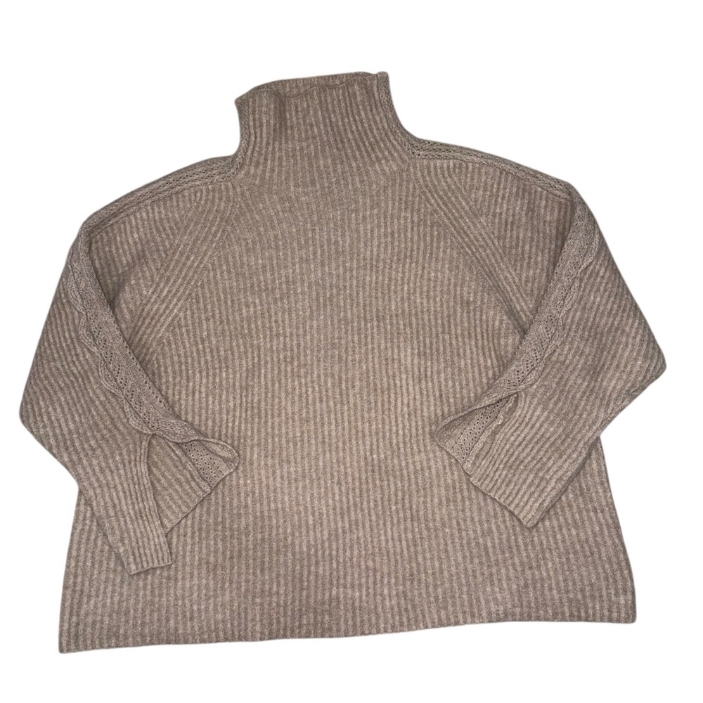 3.1 Phillip Lim Taupe Lace Detail Pullover Sweater Size XS - Picture 5 of 12
